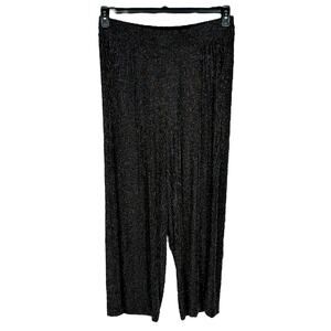 Torrid SZ 0R (Large) Wide Leg Pants Striped Metallic Elastic Waist Pockets